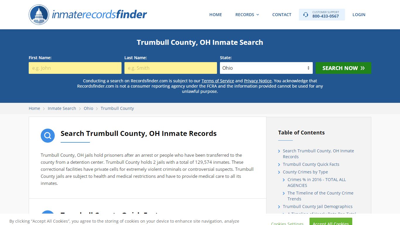 Trumbull County, OH Inmate Lookup & Jail Records Online
